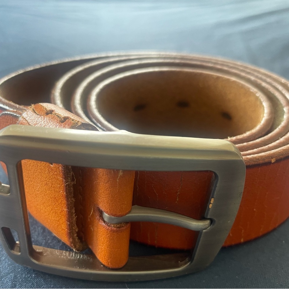 Men's Burnt Orange Leather Belt